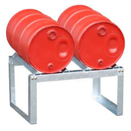 Retention Basin Aaccessoires Retention Basin drum rack for 2 x 60 L drums.  L: 755, W: 545, H: 455 (mm). Article code: 40FA60-2