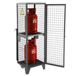 Box- stockage pour des bouteilles à gaz armoire pour bouteilles à gaz pour 4 bouteilles 11-kg.  L: 520, L: 500, H: 1580 (mm). Code d’article: 40GFD-R2V