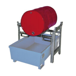 Retention Basin Aaccessoires Retention Basin drum rack for 1x 200 l drum.  L: 980, W: 580, H: 850 (mm). Article code: 40VRFR1