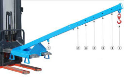 Lifting Accessories loading arms inclination 25°,variable working height, can be fixed in each position 47LAT-20-10W