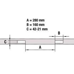 Heftrucktoebehoren hulpmiddelen vorktandschild.  L: 200, B: 995, H: 100 (mm). Artikelcode: 60GZS-D