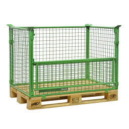 pallet stacking frames foldable construction stackable 1 flap at 1 long side 64608081N