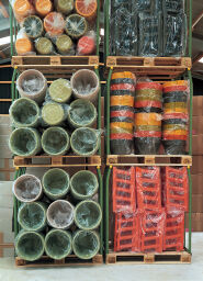 Pallet stacking frames construction bracket without pallet