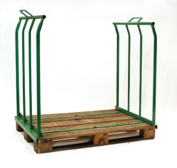 Pallet stacking frames construction bracket without pallet