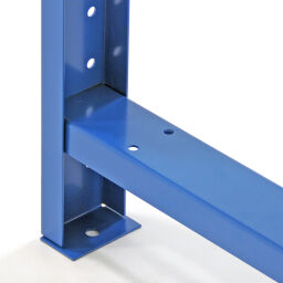 Werktafel inpaktafel aanbouw in hoogte verstelbaar met legbord Opties:  met legbord .  B: 1500, D: 750, H: 650 (mm). Artikelcode: 84-BL15075BA