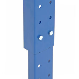 Werktafel inpaktafel aanbouw in hoogte verstelbaar met legbord Opties:  met legbord .  B: 2000, D: 750, H: 650 (mm). Artikelcode: 84-BL20075BA
