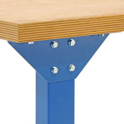 Werktafel inpaktafel in hoogte verstelbaar met legbord Opties:  met legbord .  B: 2000, D: 750, H: 650 (mm). Artikelcode: 84-BL20075B
