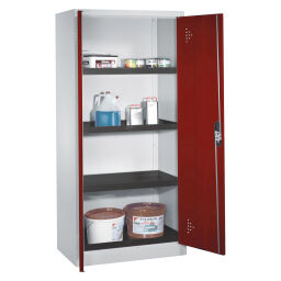 Cabinet occasional cabinets with 2 perforated hinged door and 4 retention basins