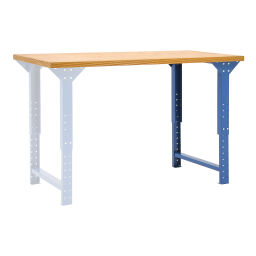 Werktafel inpaktafel aanbouw in hoogte verstelbaar zonder legbord Opties:  zonder legbord.  B: 1500, D: 750, H: 650 (mm). Artikelcode: 84-BL15075A