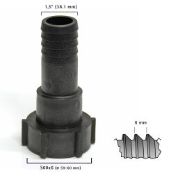 IBC container accessories adapter.  Article code: 99-035-AD-3-15