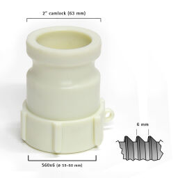 IBC container accessories adapter.  Article code: 99-035-AD-CL2