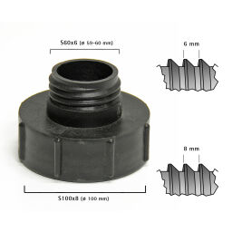IBC container accessories adapter.  Article code: 99-035-AD-S60-2