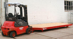 Industrie aanhanger heftruck tendersysteem stabiele profielraamconstructie