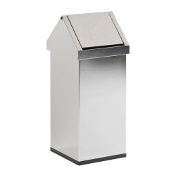 Abfallbehälter Abfall und Reinigung Mülltonne aus Stahl mit Schwenkdeckel Inhalt (Ltr):  55.  L: 300, B: 300, H: 770 (mm). Artikelcode: 95-31004720