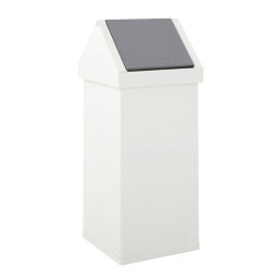 Waste and cleaning metal waste bin with swing lid 95-31004737