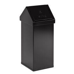 Waste bin Waste and cleaning metal waste bin with swing lid Volume (ltr):  55.  L: 300, W: 300, H: 770 (mm). Article code: 95-31004744