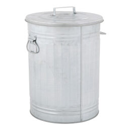 Abfallbehälter Abfall und Reinigung Mülltonne aus Stahl mit Deckel Artikeleinteilung:  Neu.  B: 390, H: 470 (mm). Artikelcode: 95-31026111