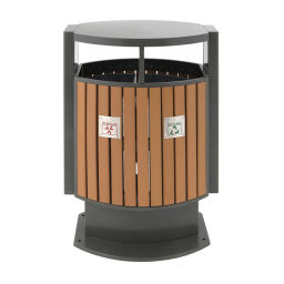 Outdoor waste bins Waste and cleaning steel waste pin with galvanized inner tray Article arrangement:  New.  L: 700, W: 400, H: 1000 (mm). Article code: 95-31650422