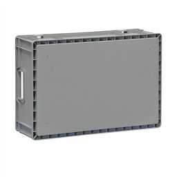 Stapelboxen Kunststoff Palettenangebot alle Wände geschlossen + offene Handgriffe Typ:  Palettenangebot.  L: 600, B: 400, H: 170 (mm). Artikelcode: 38-NO64-17-HP
