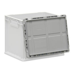 Stacking box plastic accessories hinged lid