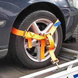 Rangement pneus et manutention sangle d'arrimage pour voiture 50 mm type A Capacité de charge (kg):  1600.  L: 50,  (mm). Code d’article: 44-ASP-A