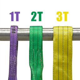 Hijstoebehoren hijsband 60 mm nylon 2000kg.  L: 2000, B: 60,  (mm). Artikelcode: 44-HB602