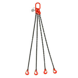 Cargo lashings lifting chain quad leg with catch.  L: 1500, W: 7,  (mm). Article code: 44-HK407-15