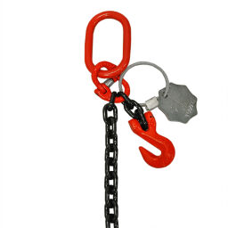 Cargo lashings lifting chain single leg with catch and adjuster.  L: 1500, W: 7,  (mm). Article code: 44-HKI107-15