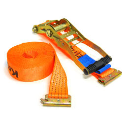 Spanbanden spanband 2-delig 50 mm nylon 1600kg sleufgat.  L: 5000, B: 50,  (mm). Artikelcode: 44-SP16-50