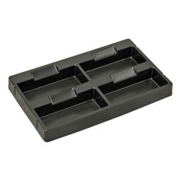 Cabinet accessories insert tray 4 compartments.  L: 265, W: 450,  (mm). Article code: 45-4070004