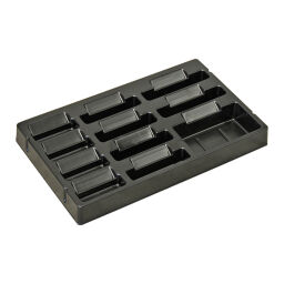 Cabinet accessories insert tray 11 compartments.  L: 265, W: 450,  (mm). Article code: 45-4070011