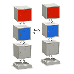 Locker cabinet helmet cabinet 1-door element (padlock)