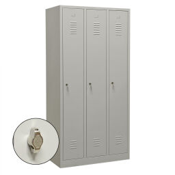 Locker cabinet wardrobe 3 doors (padlock)