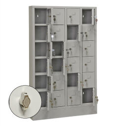 Cabinet locker cabinet 24 doors (padlock).  W: 800, D: 150, H: 1310 (mm). Article code: 45-PEL24-HS