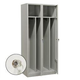 Schrank schließfachschrank 2 Türen (Zylinderschloss).  B: 800, T: 500, H: 1800 (mm). Artikelcode: 45-WRD2-CS