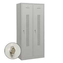 Cabinet locker cabinet 2 doors (padlock).  W: 800, D: 500, H: 1800 (mm). Article code: 45-WRD2-HS