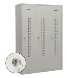 Casier armoire vestiaire 3 portes (cylindre)