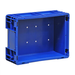 Stacking box plastic stackable klt with handles and perforated