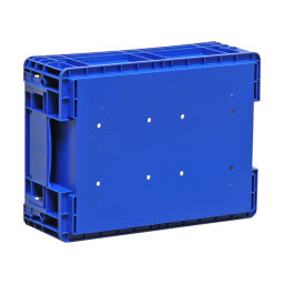 Stacking box plastic stackable klt with handles and perforated