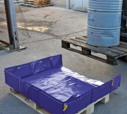 Bac de rétention plastique rabattable-pliable