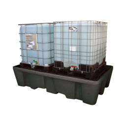 Auffangwanne Kunststoff Auffangwanne Auffangbehälter für IBC Gitterboden.  L: 2450, B: 1450, H: 580 (mm). Artikelcode: 48-8583