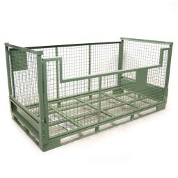 Mesh Stillages stackable and foldable 1 side half-height Custom built.  L: 2250, W: 1115, H: 1110 (mm). Article code: 99-5025