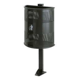 Outdoor waste bins Waste and cleaning steel waste pin walls perforated / floor closed Article arrangement:  New.  L: 500, W: 250, H: 840 (mm). Article code: 95-50318894