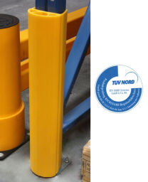 Shelving protection Safety and marking pallet rack post protector, 75-100 mm.  H: 600 (mm). Article code: 50RG-1