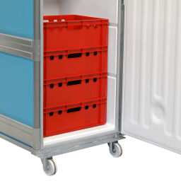 Thermo rolcontainer Rolcontainer vaste constructie.  L: 735, B: 825, H: 1770 (mm). Artikelcode: 52A-580N