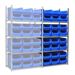 Storage bin plastic combination kit EXTENSION including 24 storage bins New