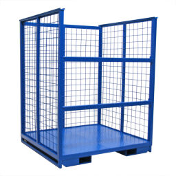 Mesh stillages fixed construction stackable with insertion sleeves