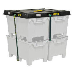 Couvercles de boîtes empilables