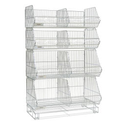 Wire basket combination kit 4 wire baskets with base Custom built.  L: 1160, W: 680, H: 1700 (mm). Article code: 99-752-SET