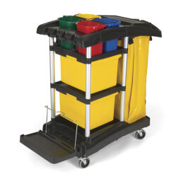 Cleaning trolleys waste and cleaning cleaning trolley complete with accessories